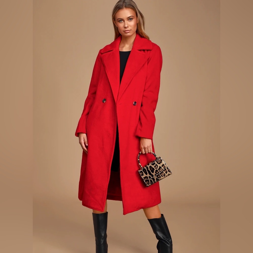 NWT Lulus red coat size xs